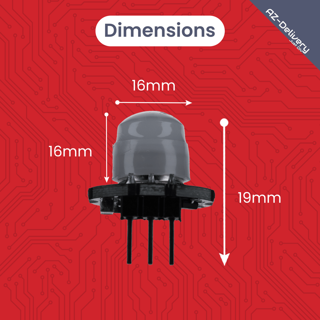 Miniatur SR602 Infrarot Sensor Modul – Pyroelektrischer Bewegungssensor, 3,3-15 V DC, Reichweite Bis 5 M (3 Stück Miniatur SR602 Infrarot Sensor Modul – Pyroelektrischer Bewegungssensor, 3,3-15 V DC, Reichweite Bis 5 M (3 Stück
