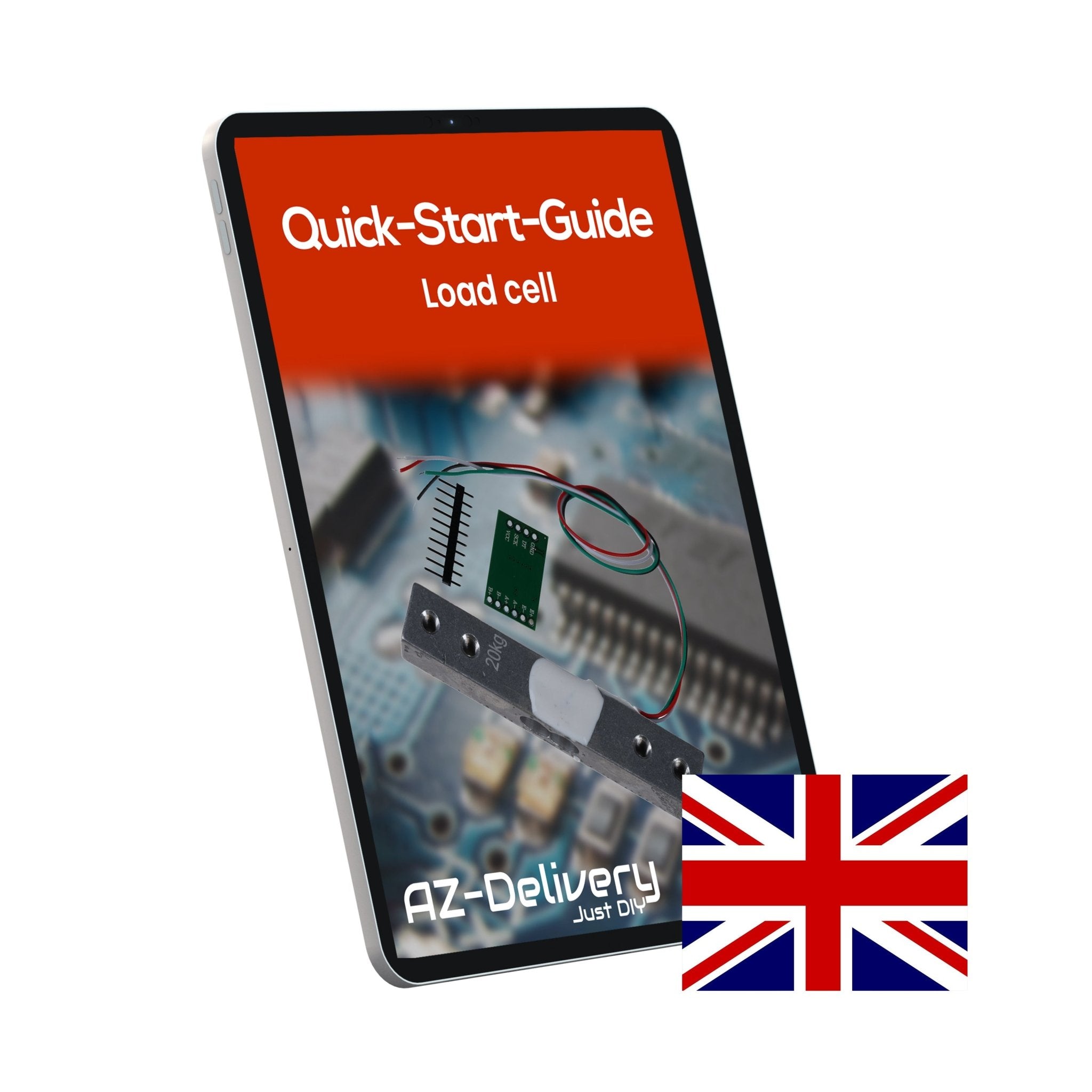 Wägezelle 20 kg mit HX711 Modul – Präzisionssensor zur Gewichtsmessung kompatibel mit Arduino & Raspberry Pi – Set inkl. Verstärker - ADC zur Kraftmessung - AZ - Delivery