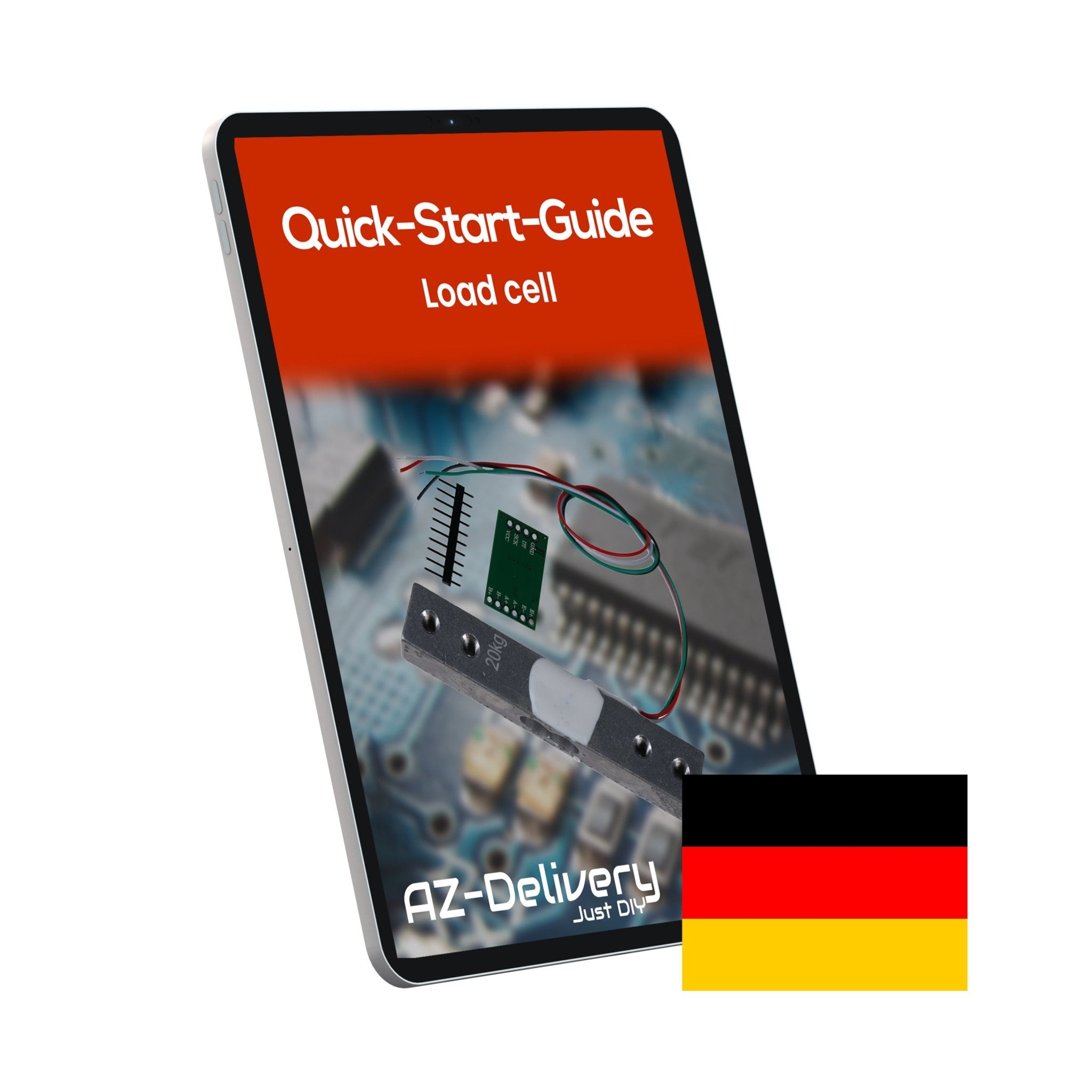 Wägezelle 20 kg mit HX711 Modul – Präzisionssensor zur Gewichtsmessung kompatibel mit Arduino & Raspberry Pi – Set inkl. Verstärker - ADC zur Kraftmessung - AZ - Delivery