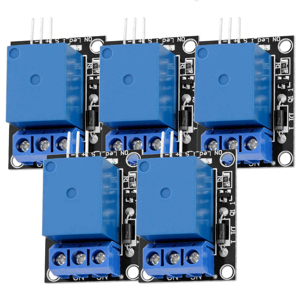 5er-Pack 5V 1-Kanal Relaismodul Mit Optokoppler – High/Low-Level Trigger Einstellbar – Für Arduino, Raspberry 5er-Pack 5V 1-Kanal Relaismodul Mit Optokoppler – High/Low-Level Trigger Einstellbar – Für Arduino, Raspberry
