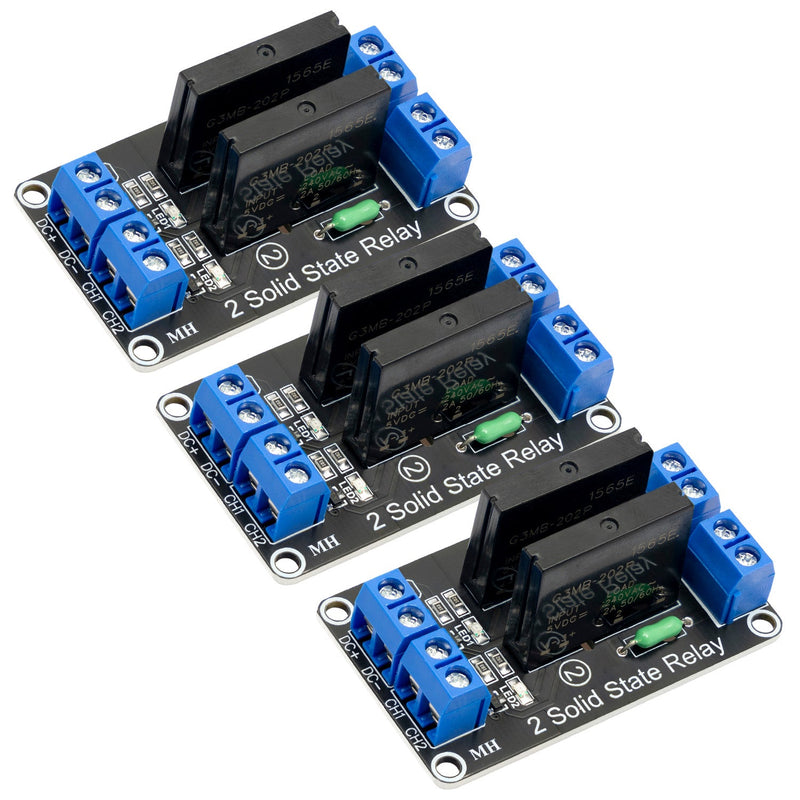 Pin Solid State Power 2 Kanal Solid State Relais 5V DC kompatibel mit Arduino und Raspberry