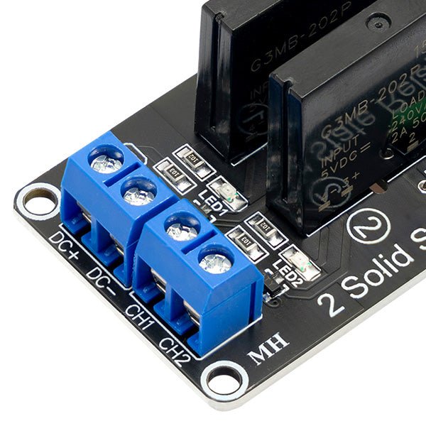 2 Kanal Solid State Relais 5V DC kompatibel mit Arduino und Raspberry