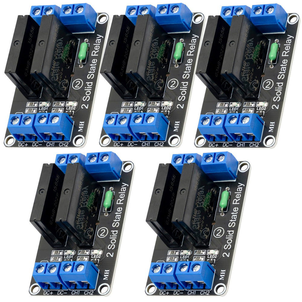 2 Kanal Solid State Relais 5V DC kompatibel mit Arduino und Raspberry