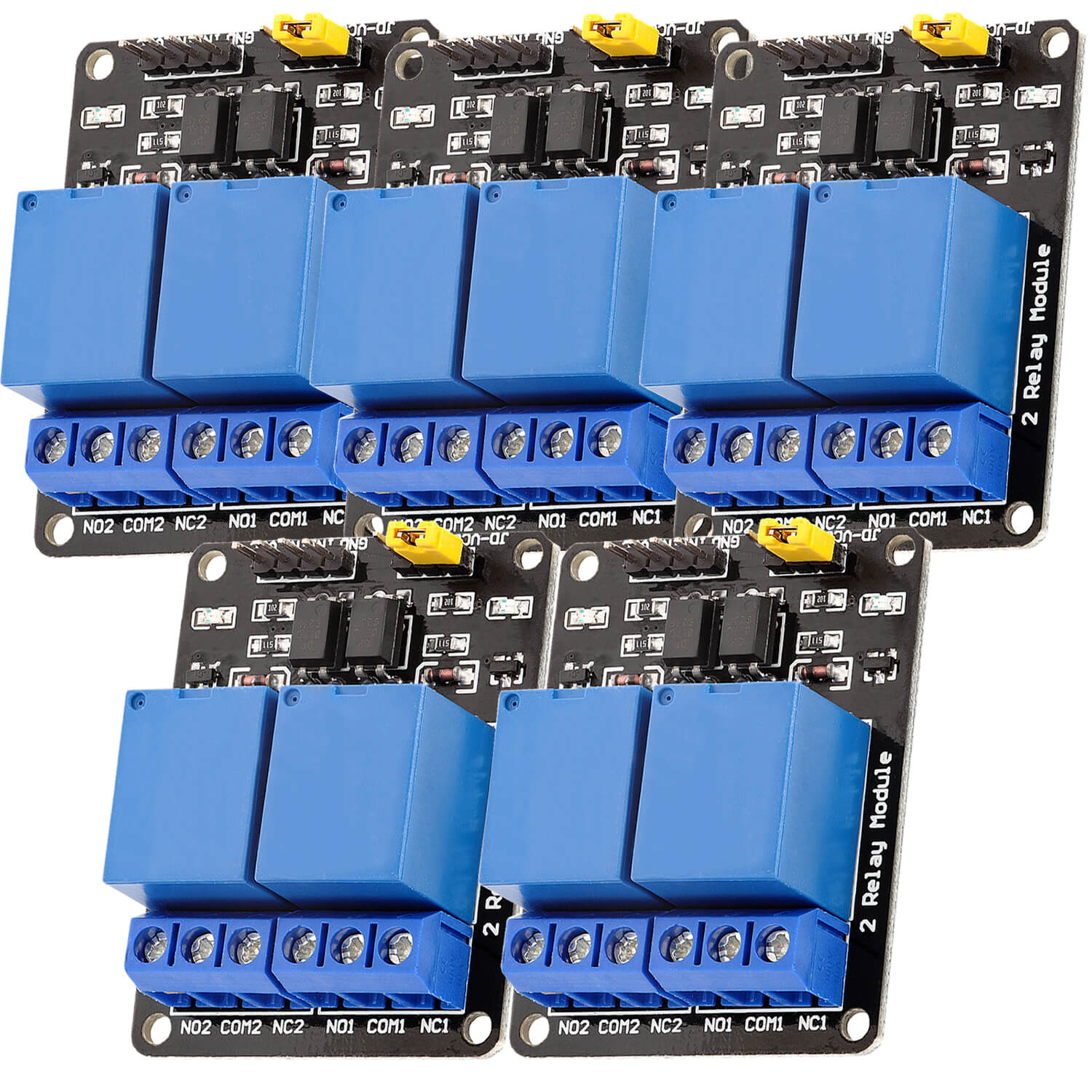2-Relais Modul 5V mit Optokoppler Low-Level-Trigger kompatibel mit Arduino und Raspberry Pi