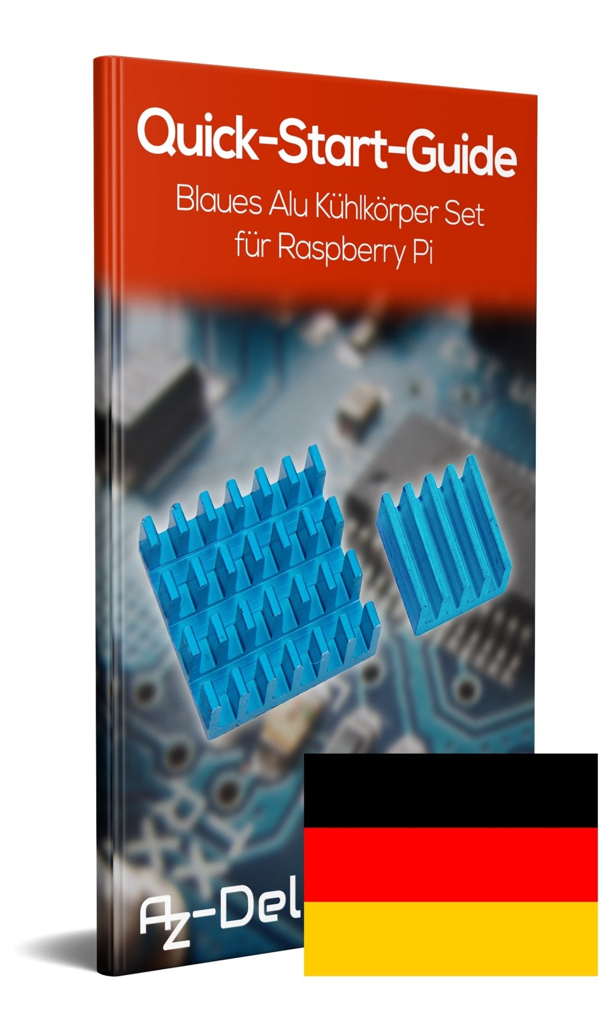 Blauw koperen koellichaam voor Raspberry Pi 3 Model B