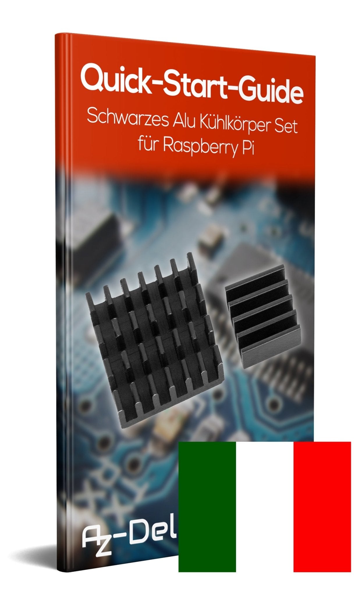 2er Set schwarze Alu Kühlkörper passiv für Raspberry Pi 3 mit wärmeleitender Spezialklebefolie