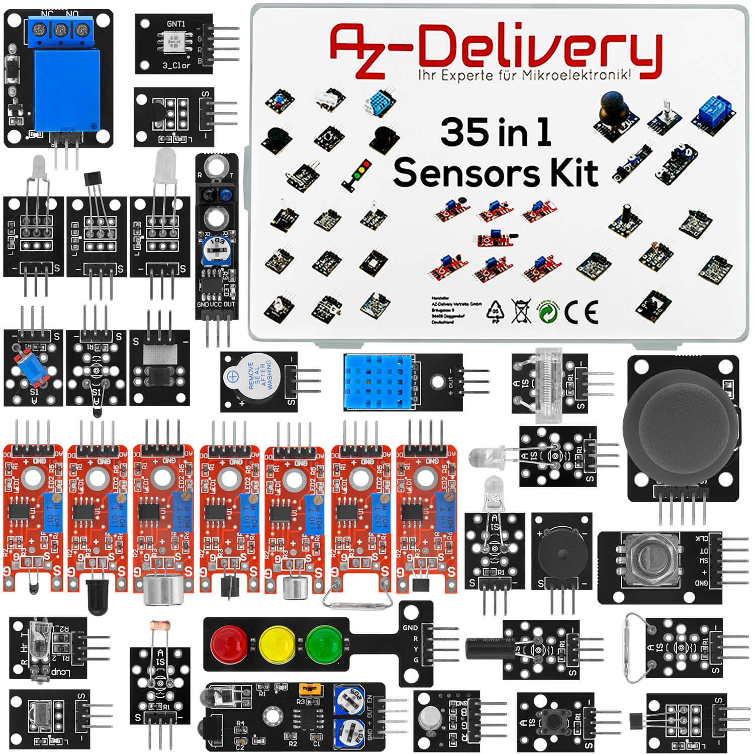 35 in 1 Set Accessories Sensor Kit Module compatible with microcontrollers