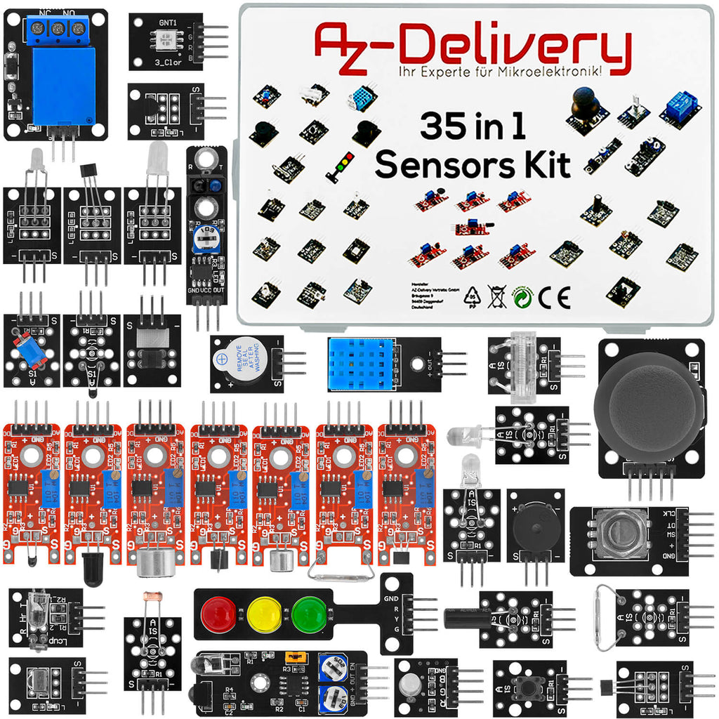 Sensor Kit Multi 35 in 1 Set Accessories Sensor Kit Module compatible with microcontrollers