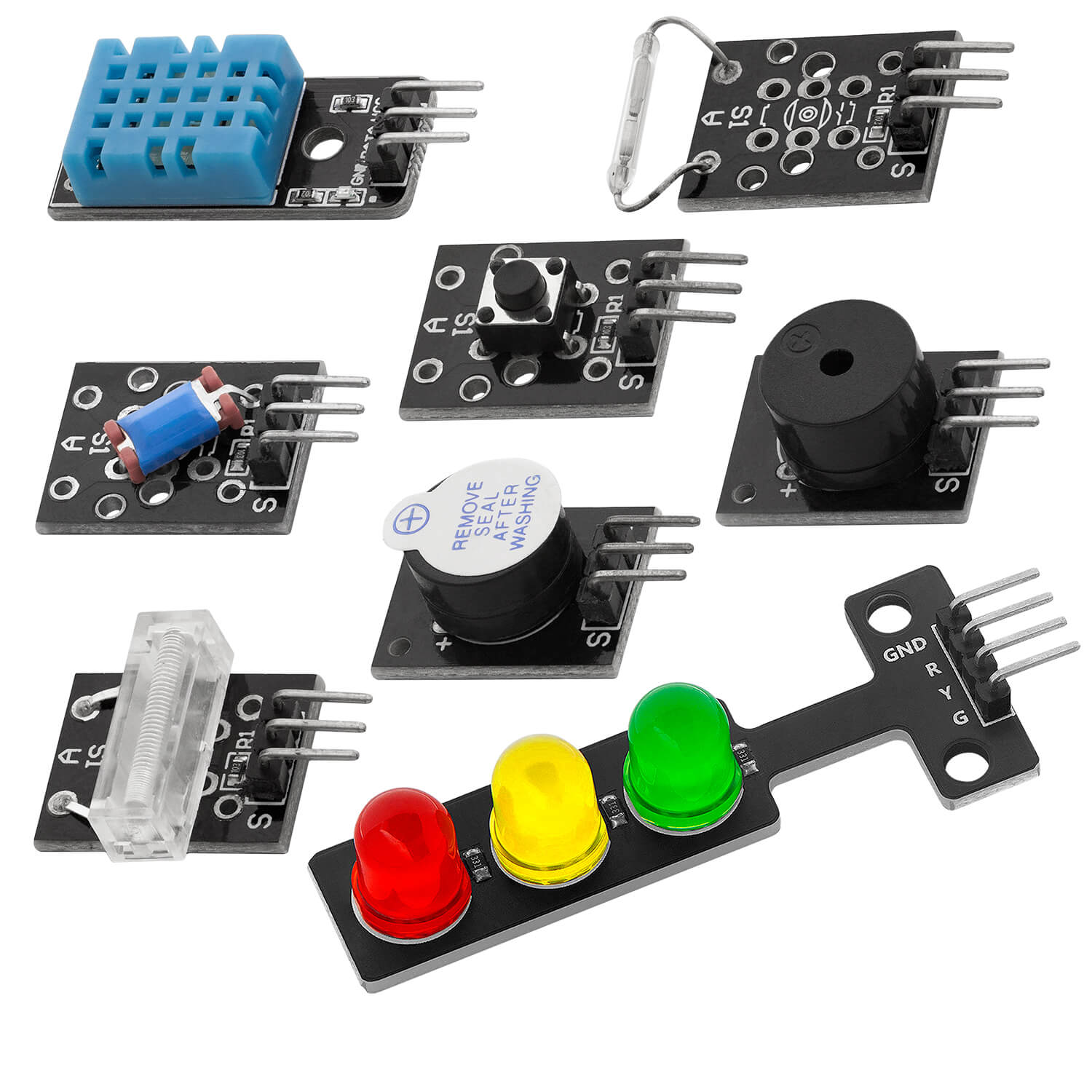 Kit de módulo de sensor 35 en 1 y kit de accesorios compatible con Arduino y Raspberry Pi