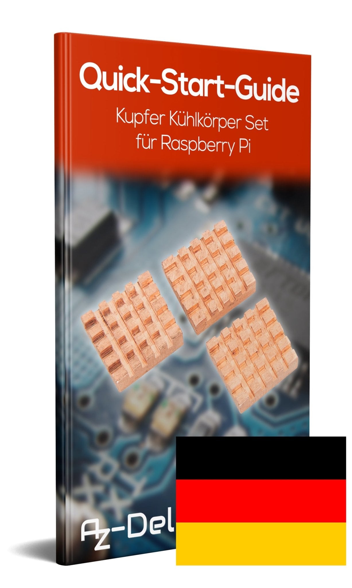Set van 3 koperen koellichamen voor Raspberry Pi
