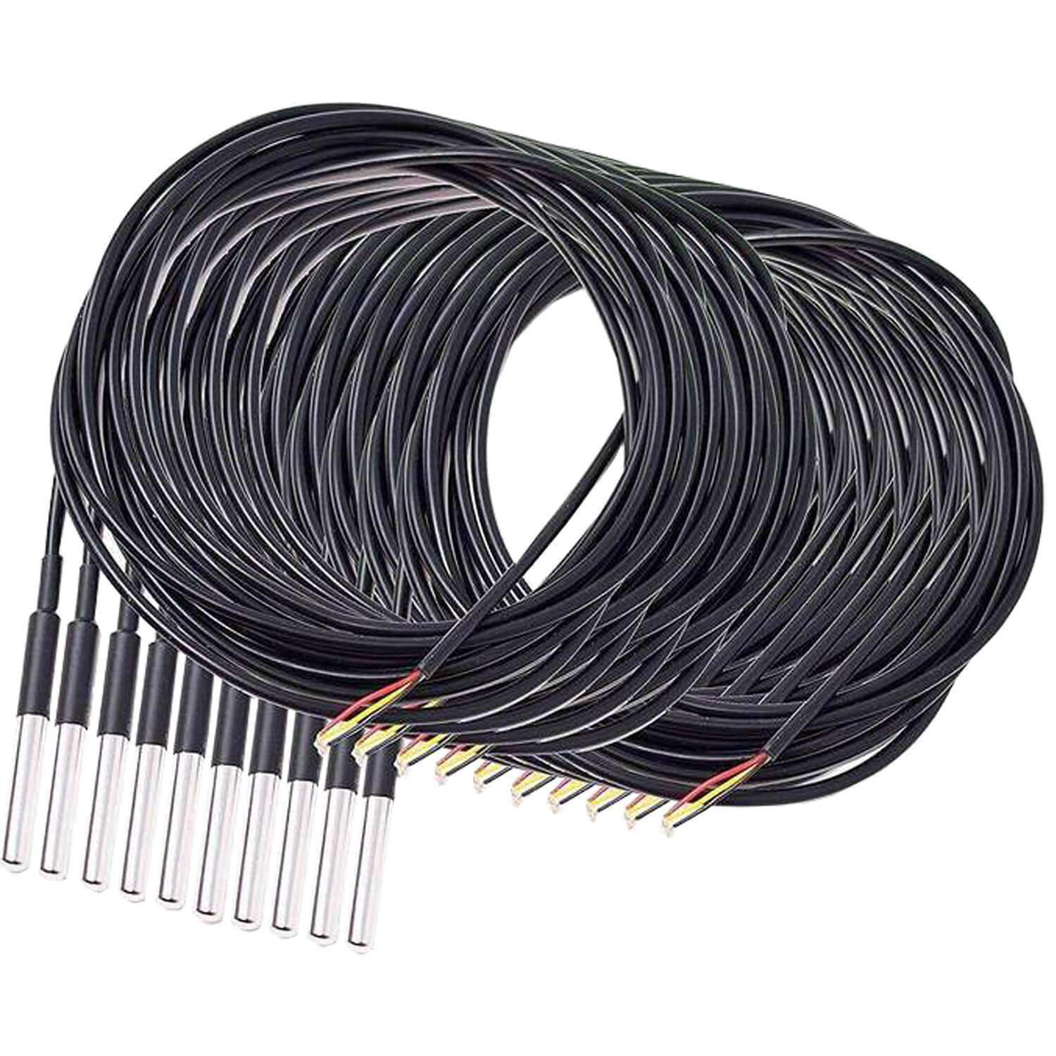 5 Pcs Wasserdichte Temperatur Sensoren, 1M Kabel Temperatur Fühler