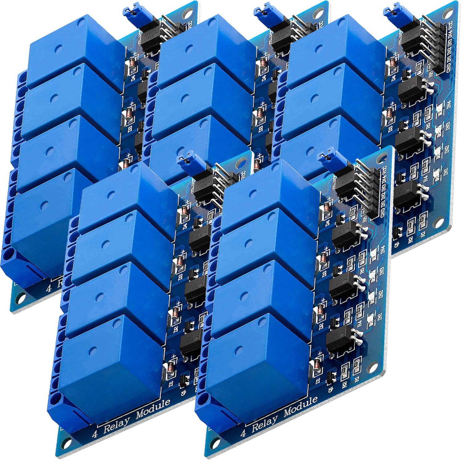 Carte de module de relais optocouplé OcioDual 4 canaux 5V 10A pour Arduino