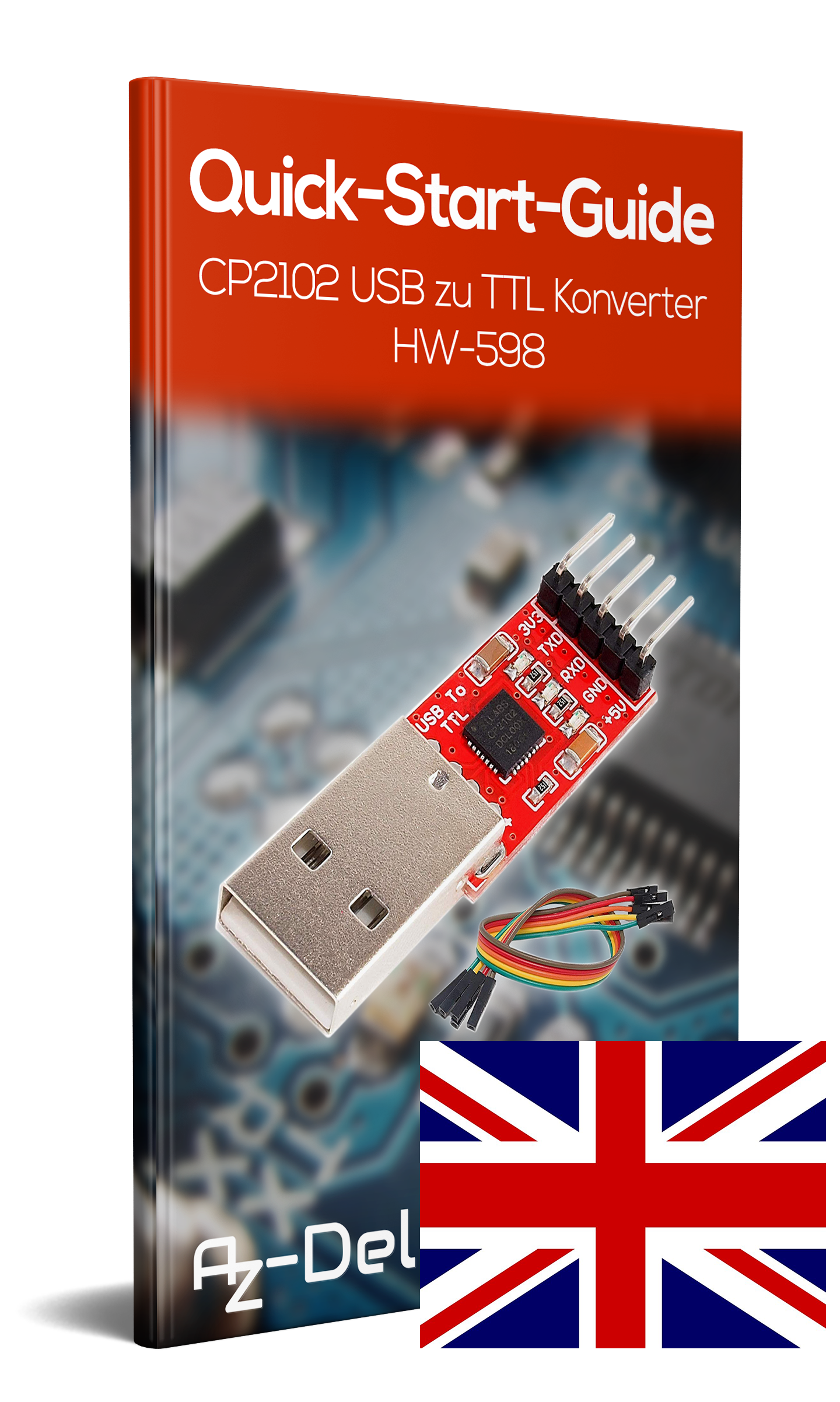 HW-598 USB naar seriële adapter met CP2102-chip en -kabel