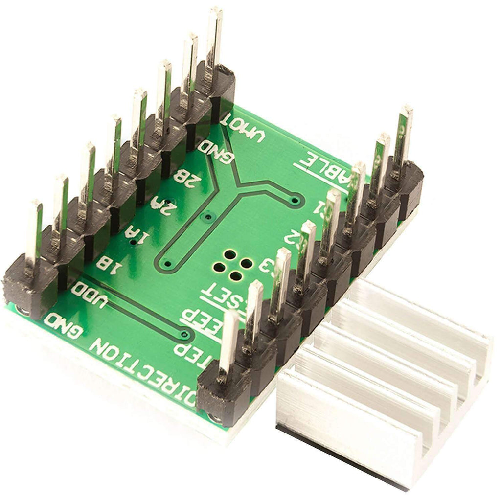 StepStick A4988 Schrittmotor-Treiber – Mit Kühlkörper, 2A Max, 1/16 Mikroschritt, Für RepRap 3D-Drucker & Arduino-Projekte A4988 Schrittmotortreiber StepStick A4988 Schrittmotor-Treiber – Mit Kühlkörper, 2A Max, 1/16 Mikroschritt, Für RepRap 3D-Drucker & Arduino-Projekte A4988 Schrittmotortreiber