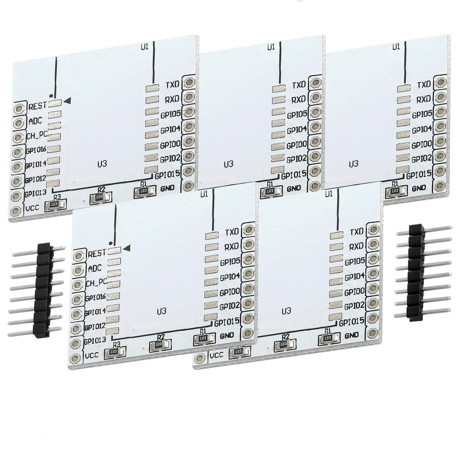 Adapterplatte für ESP8266 (Breakout) ESP8266-12E / 12F, ESP-07 und ESP-08 für optimales WLAN kompatibel - AZ-Delivery