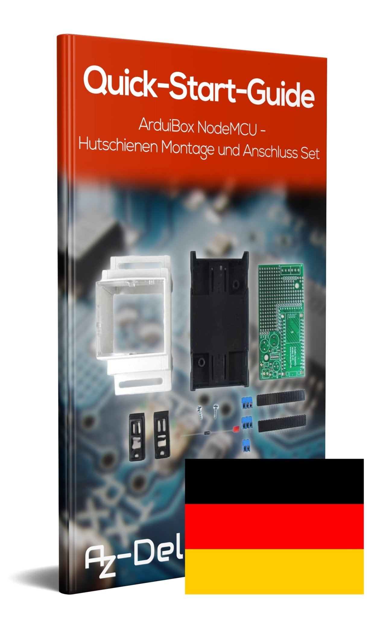 ArduiBox NodeMCU - Hutschienen Montage- und Anschluss Set - AZ-Delivery