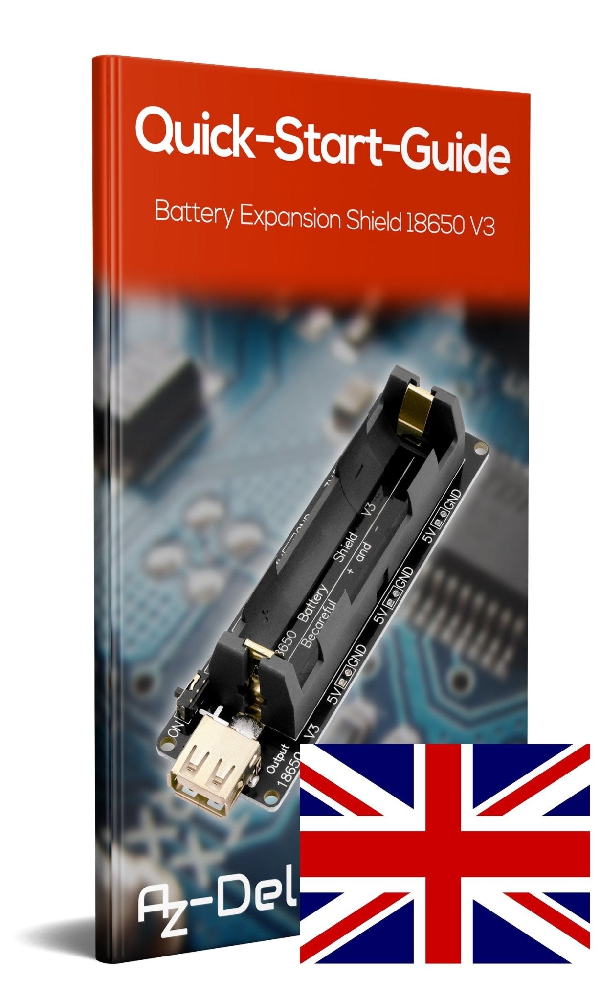 Battery Expansion Shield 18650 V3 including USB cable