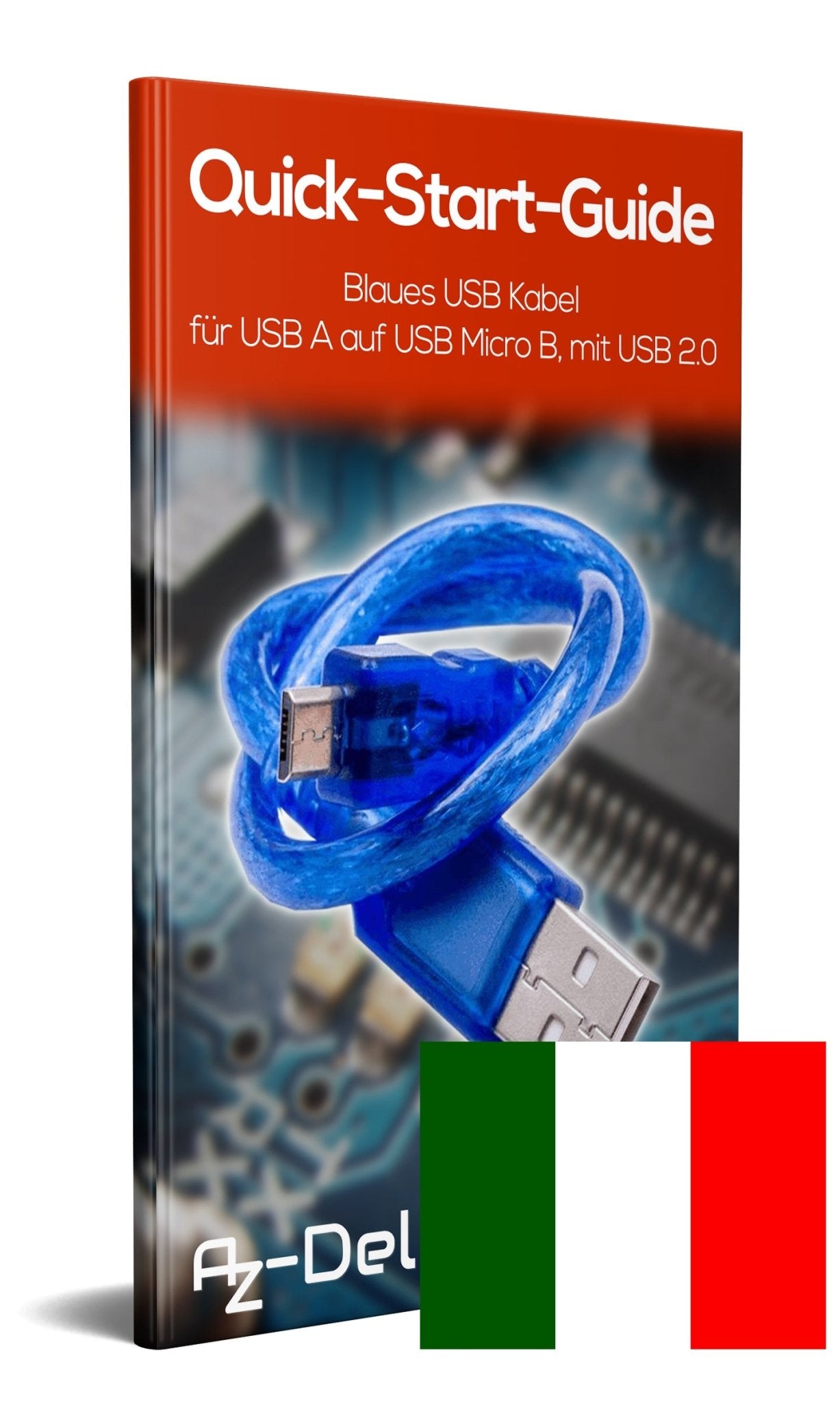 Blaues USB Kabel für USB A auf USB Micro B, mit USB 2.0 - AZ-Delivery