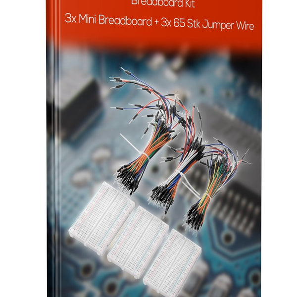Kit Breadboard Per Arduino E Raspberry Pi - 3 Schede 400 Pin E 195 Cavi Jumper M2M - E-Book Incluso