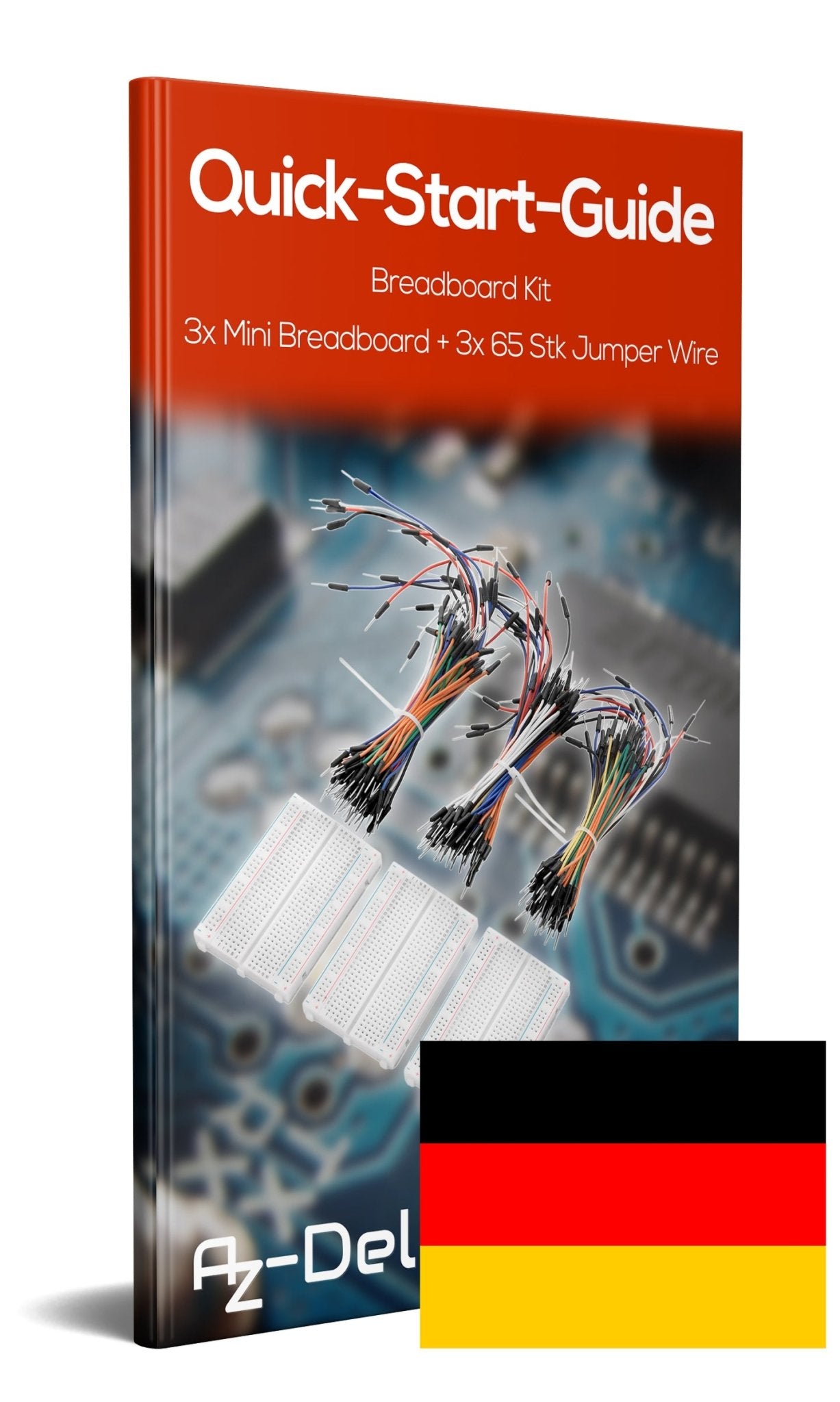 Breadboard Kit - 3 x 65Stk. Jumper Wire Kabel M2M und 3 x Mini Breadboard 400 Pins für Raspberry Pi - AZ-Delivery