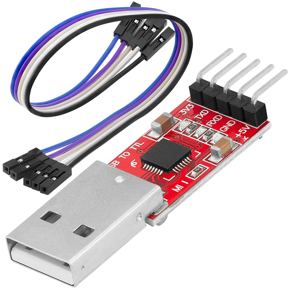 CP2102 USB to TTL Konverter HW-598 for 3.3V and 5V with jumper cable