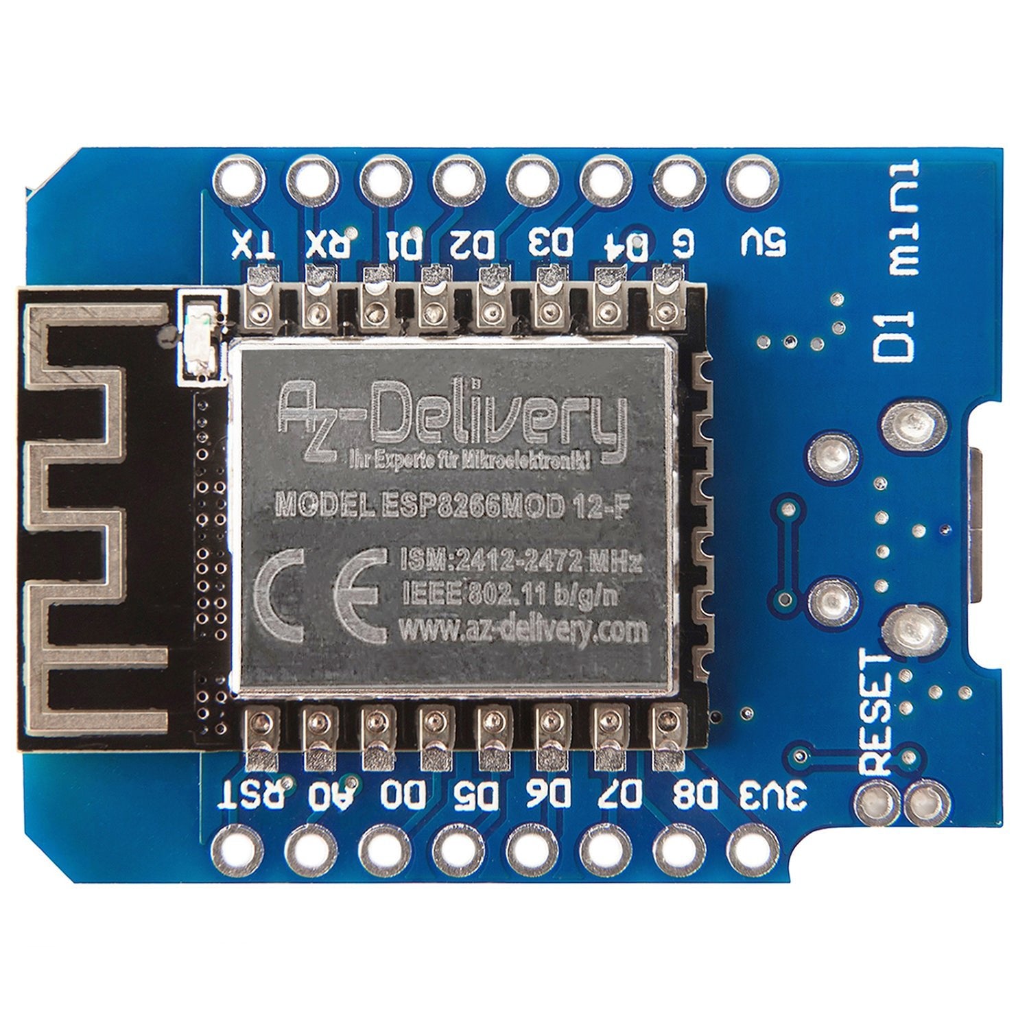 D1 Mini NodeMcu mit ESP8266-12F WLAN Modul kompatibel mit Arduino - AZ-Delivery