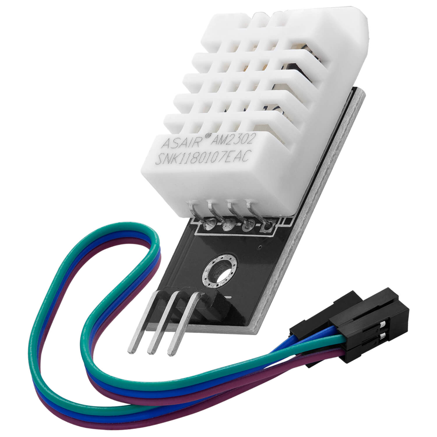 DHT22 AM2302 Temperatursensor und Luftfeuchtigkeitssensor mit Platine und Kabel kompatibel mit Arduino und Raspberry Pi - AZ-Delivery