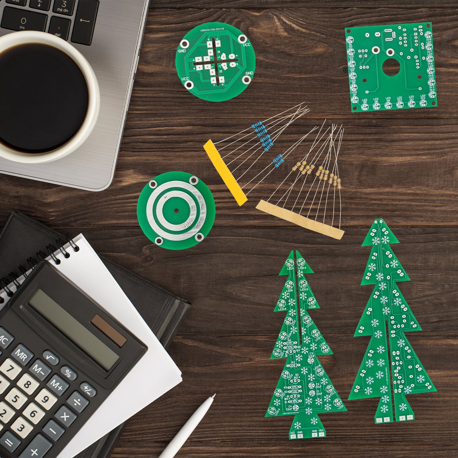 Gikfun DIY LED-3D-Weihnachtsbaum Löt-Set – 7 Farben, Elektronik-Projekt, Urlaubsdekoration