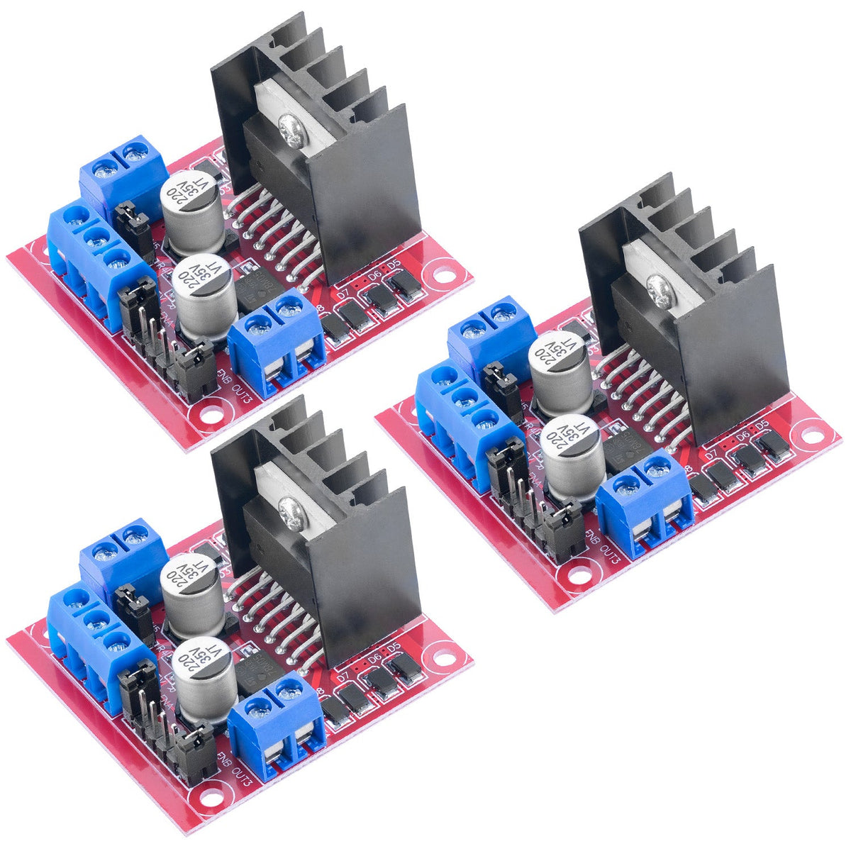 Doppel H-Brücke DC Motor Controller Board AZ-L298N komp. mit Arduino