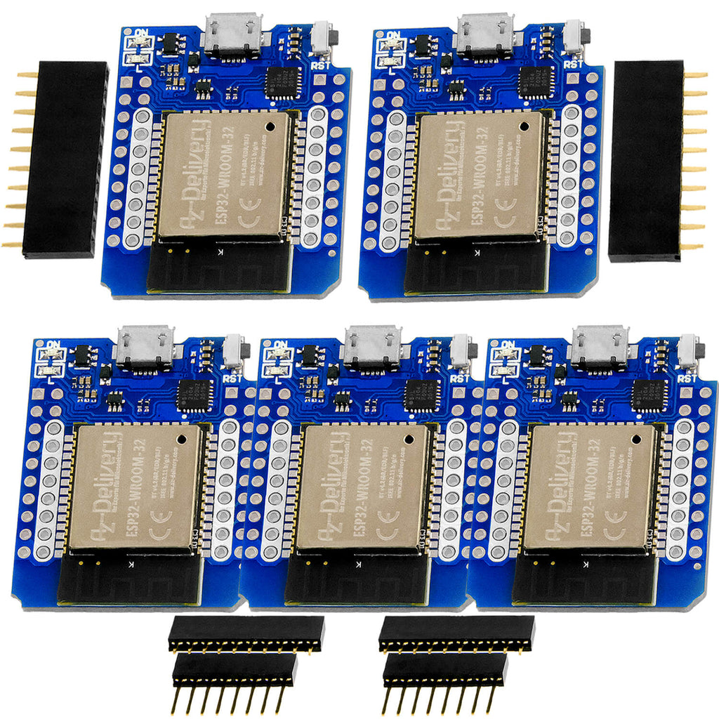 ESP32 Mini NodeMCU Ontwikkelingsboard – 2 Stuks, Met WiFi En Bluetooth, CH9102F Chip, Compatibel Met Arduino IDE