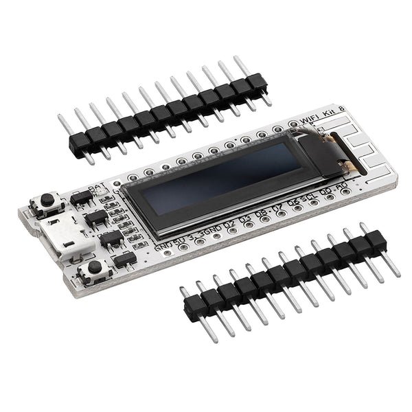 IoT ESP8266 NodeMCU Con Display OLED 2,42'' Bianco - Scheda Di Sviluppo WIDE IoT242W