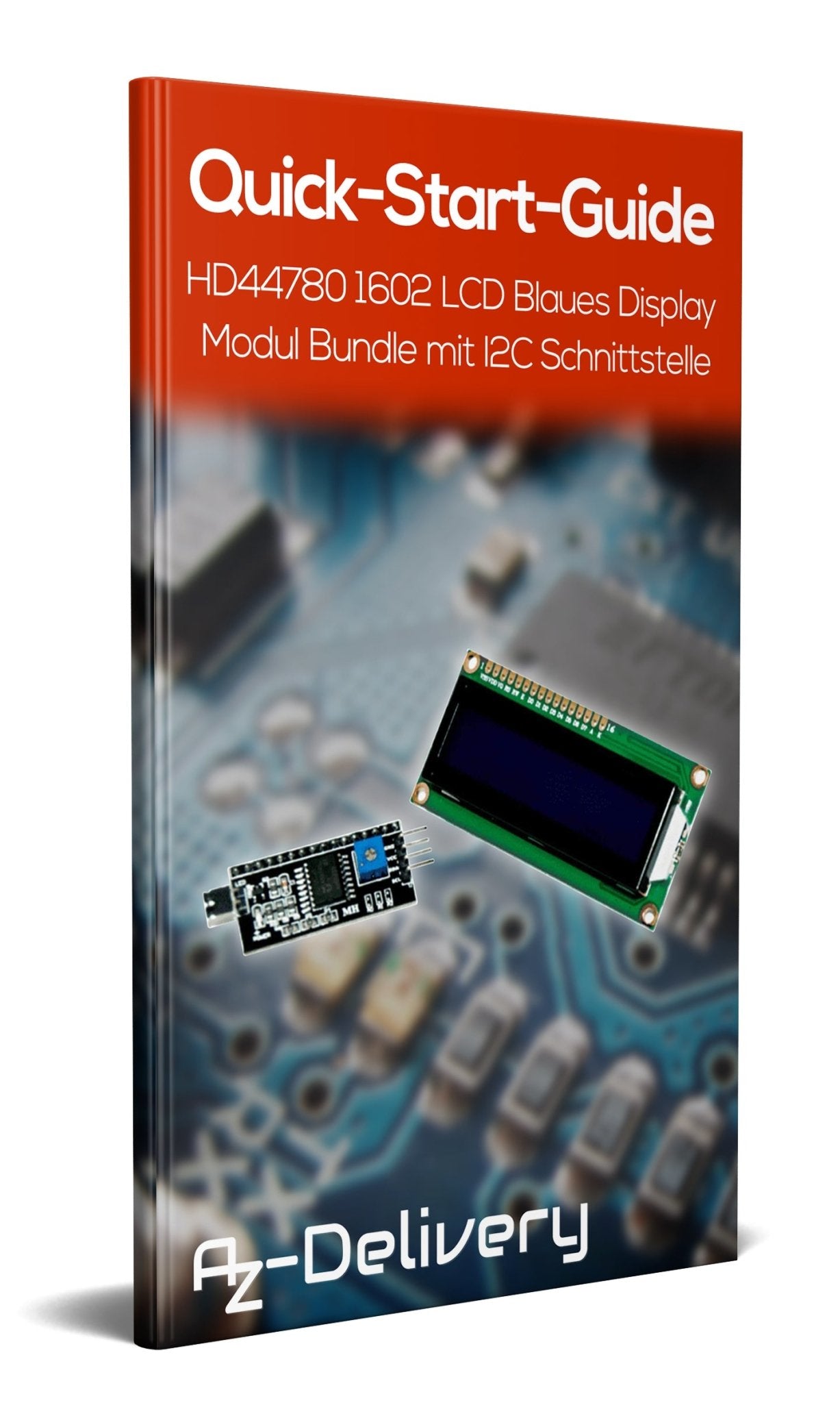HD44780 1602 LCD Modul Display Bundle mit I2C Schnittstelle 2x16 Zeichen - AZ-Delivery