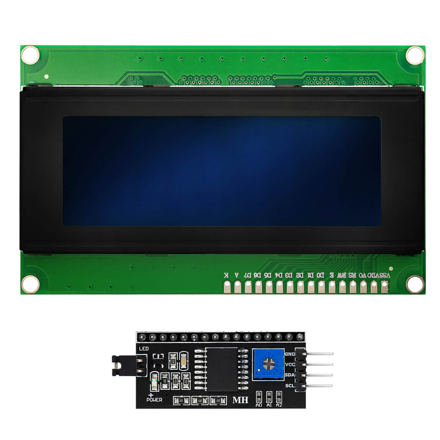 HD44780 2004 LCD Display Bundle 4x20 Zeichen mit I2C Schnittstelle - AZ-Delivery