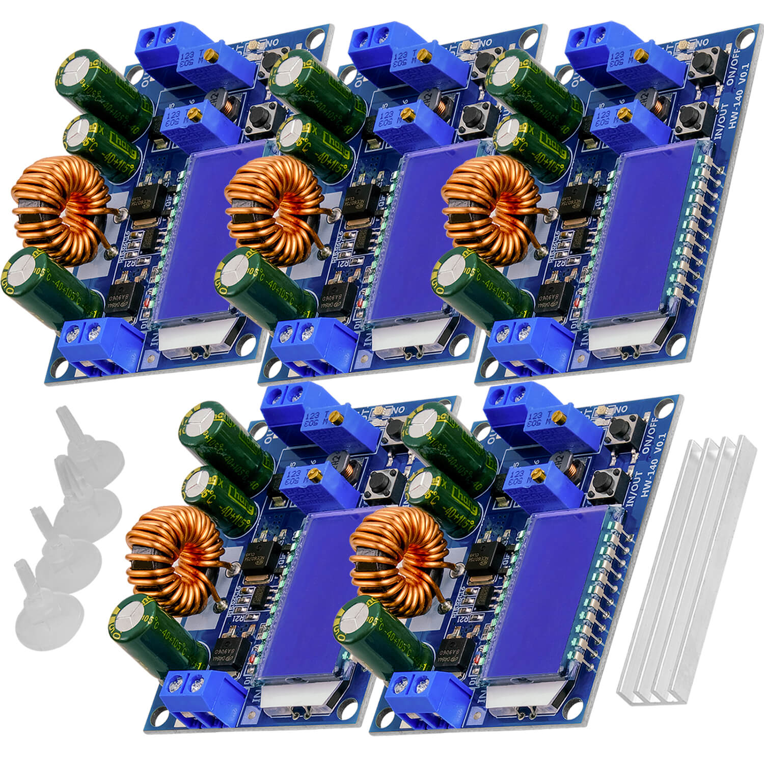 ATEC DC/DC Step-Up Wandler Modul – LTC1871 LED Display, Eingang 4-30V, Ausgang 4.5-35V, Bis 6A