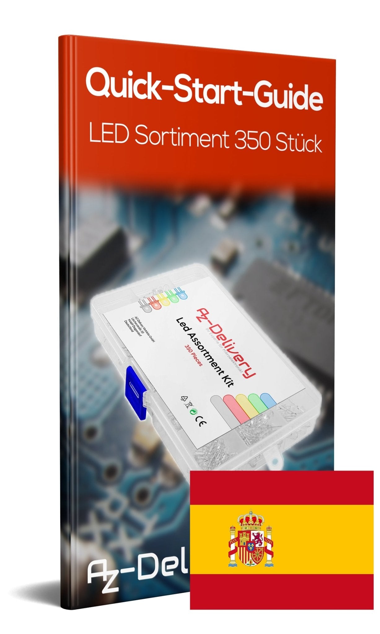 LED Leuchtdioden Sortiment, 350 Stück, 5 Farben - AZ-Delivery