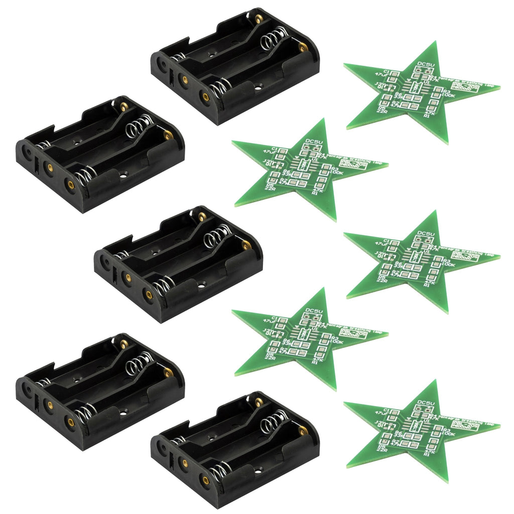 Löten Lernset – 5-zackiger Stern Atmung DIY – SMD-Lötübungen – Rot/Grün/Blau – DC 4-6V Löten Lernset – 5-zackiger Stern Atmung DIY – SMD-Lötübungen – Rot/Grün/Blau – DC 4-6V