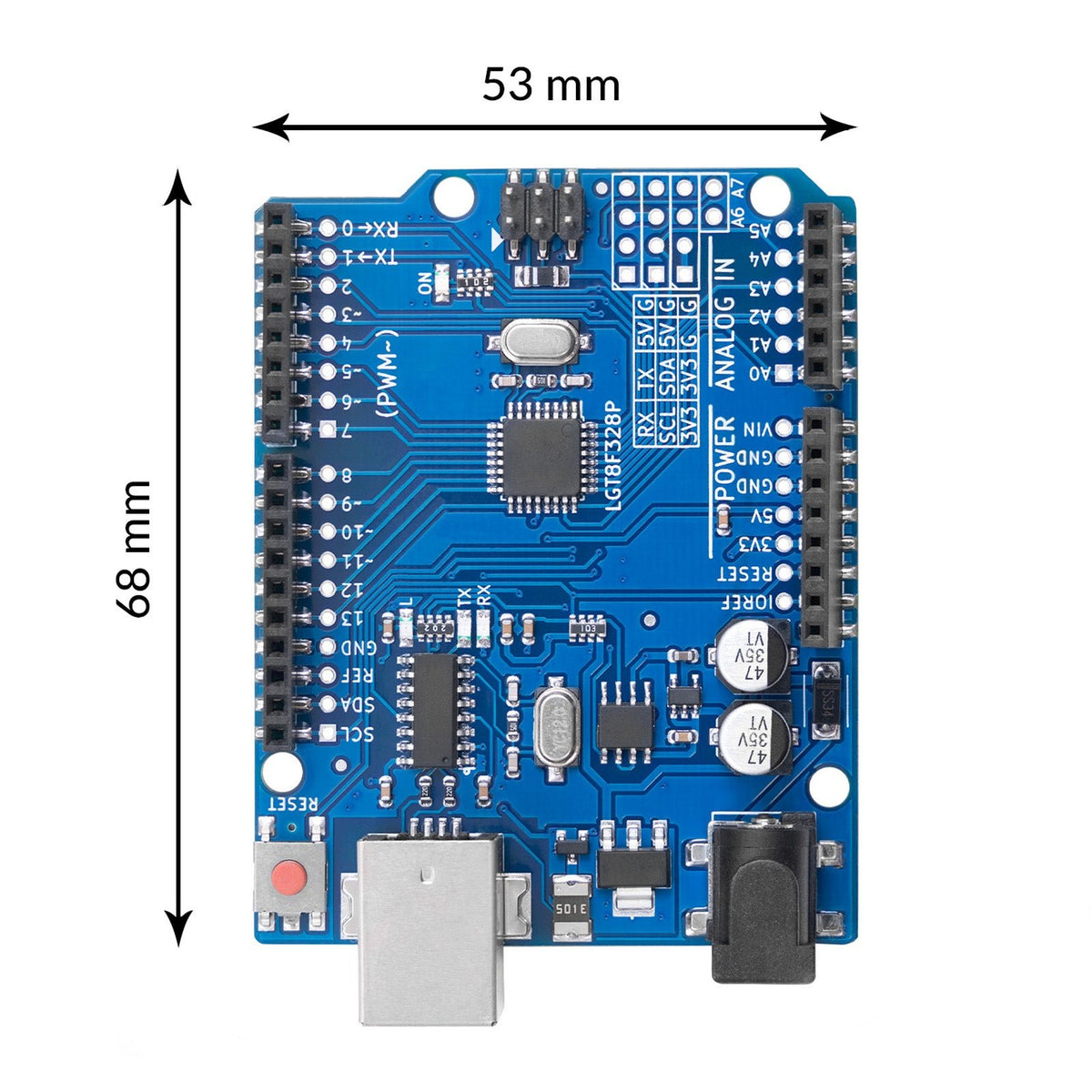 Microcontroller Board LGT8F328P with CH340 compatible with Arduino IDE