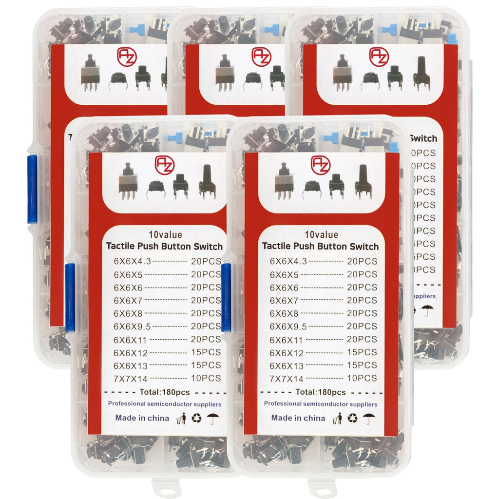 250 Stück Mikroschalter Sortiment – Taktile Drucktaster Für Auto-Fernbedienungen, SMD, 10 Verschiedene Typen In Box Micro Tactile Switch Caps 250 Stück Mikroschalter Sortiment – Taktile Drucktaster Für Auto-Fernbedienungen, SMD, 10 Verschiedene Typen In Box Micro Tactile Switch Caps