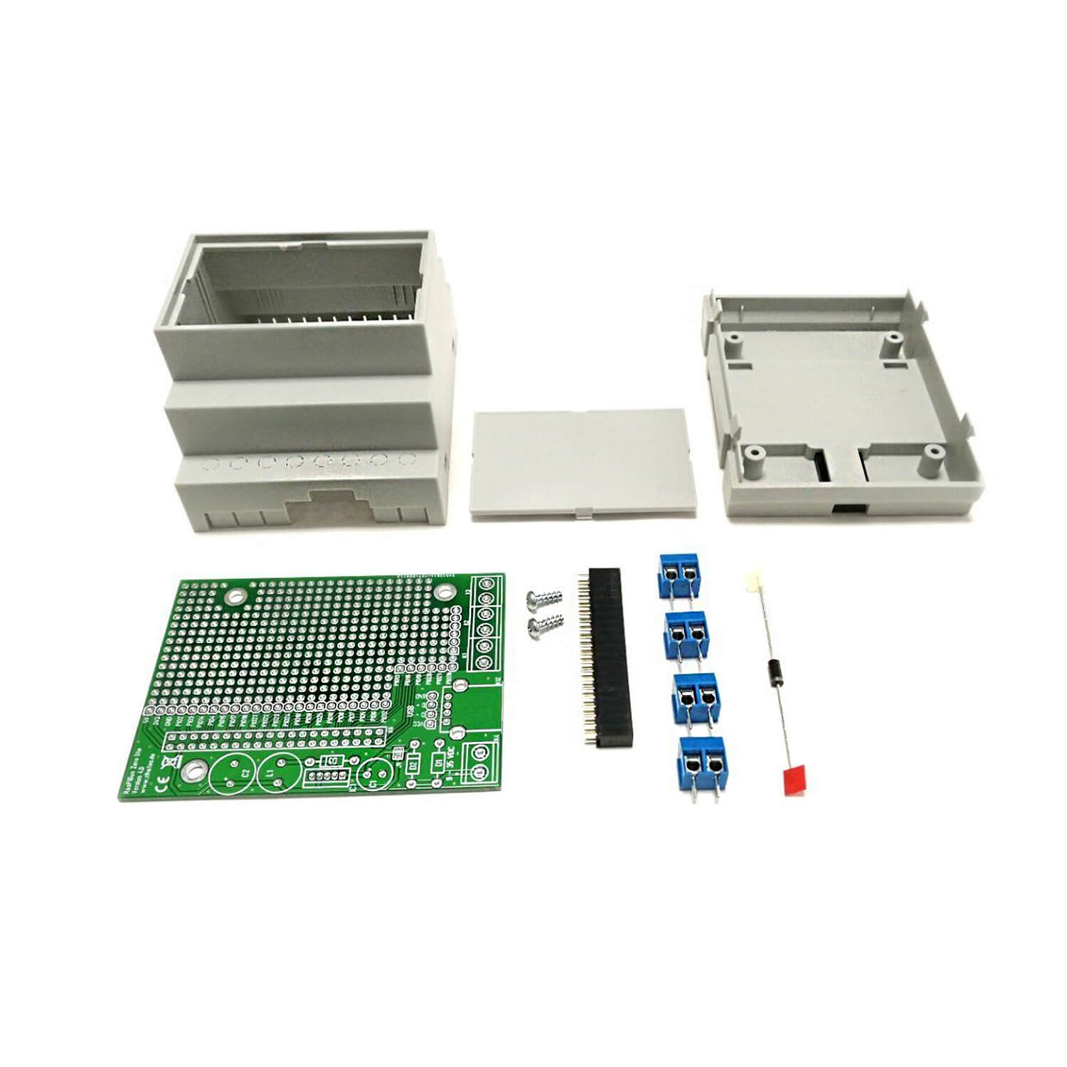 Raspibox Zero - Hutschienen assembly and connection set