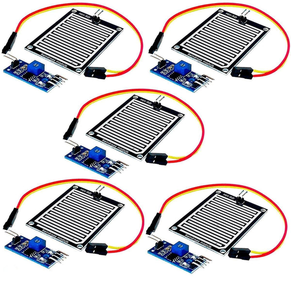 Heevhas LM393 Regensensor – 3 Stuks, Regendruppelmodule, Vochtigheidssensor, 3,3-5V, Met Comparator 3 miniatura