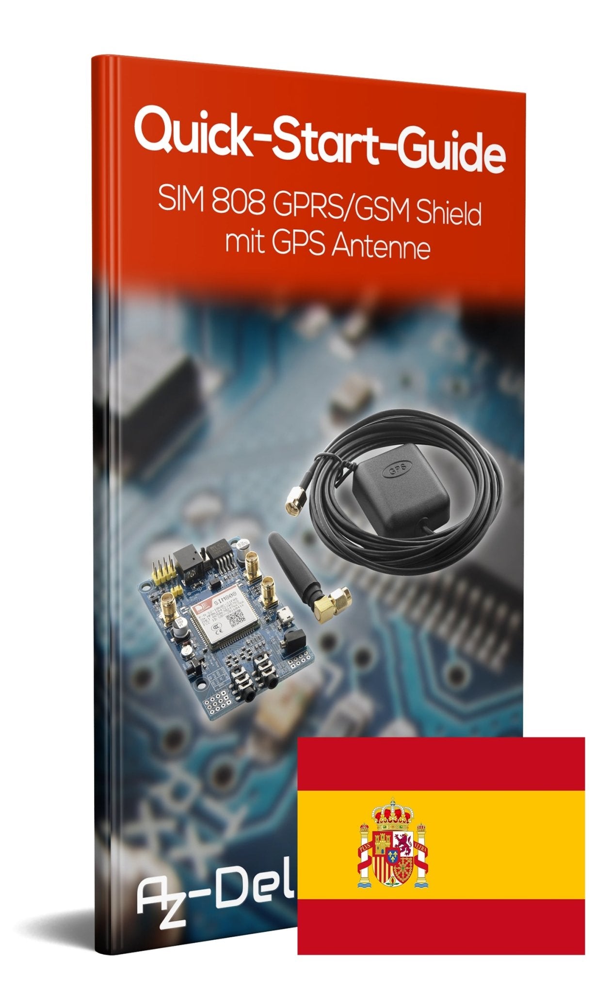SIM 808 GPRS/GSM Shield mit GPS Antenne - AZ-Delivery
