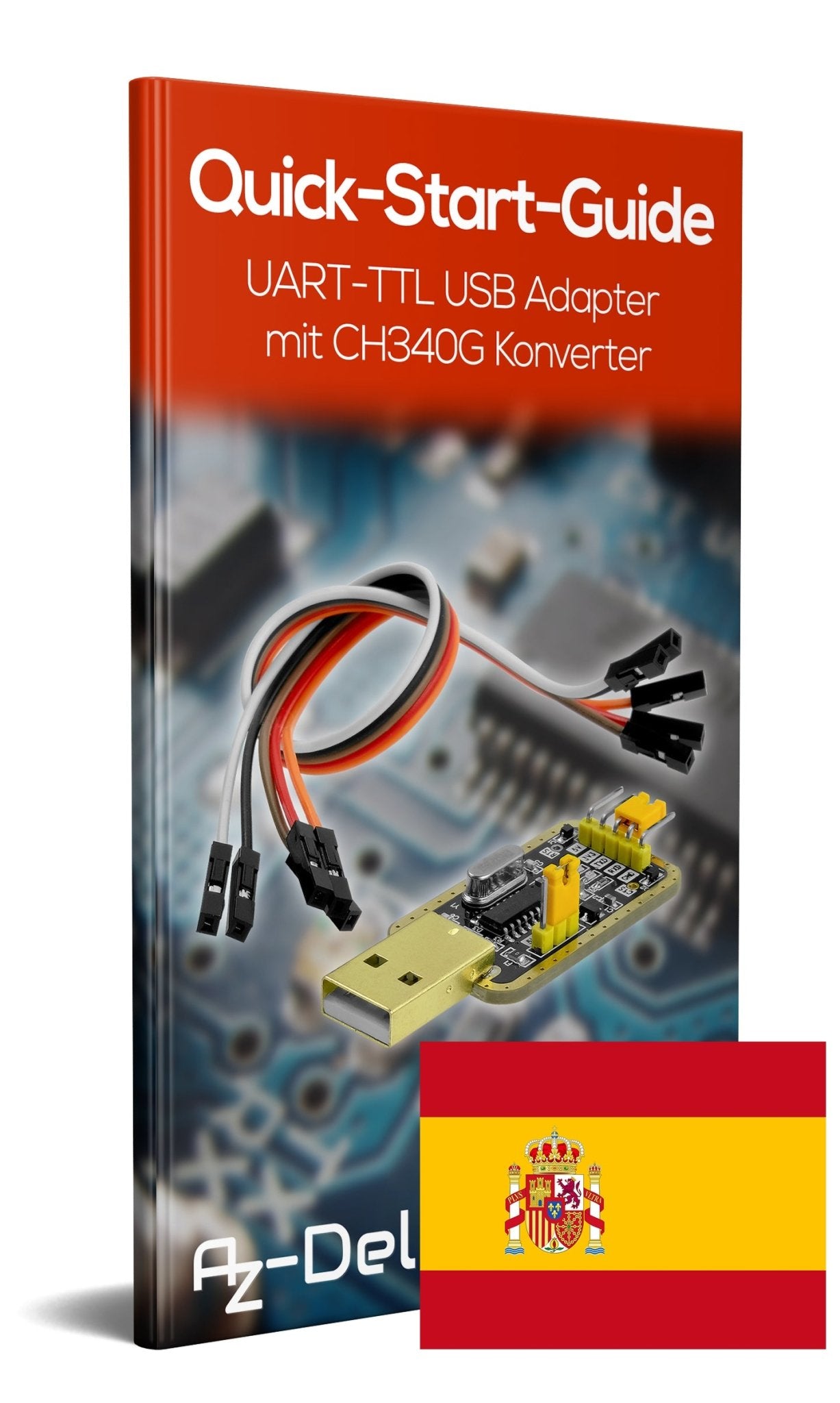 UART-TTL USB Adapter mit CH340G Konverter für 3.3V und 5V mit Jumperkabel - AZ-Delivery