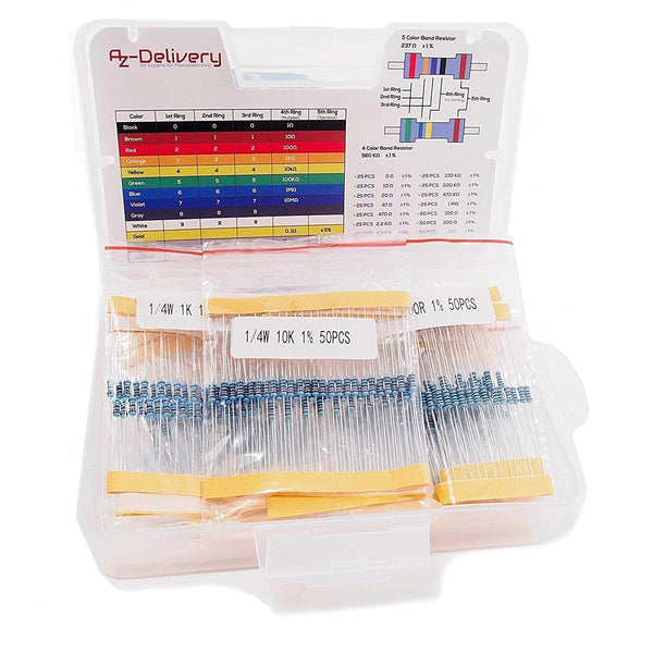 widerstände aufbewahren Widerstände Resistor Kit 525 Stück Widerstand Sortiment, 0 Ohm -1M Ohm
